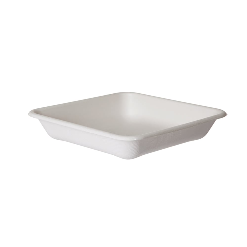 Eco Products 8" Square WorldView™ Take-Out Container - Molded Fiber, White (EP-SCS8T)