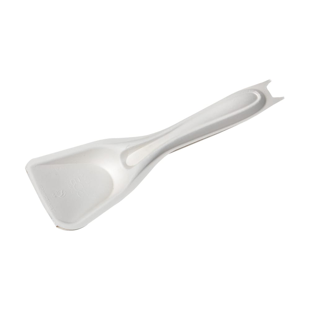 Eco Products 10" Vanguard® Regalia™ Disposable Serving Spoon/Spatula - Molded Fiber, White (EP-SCSP10NFA)