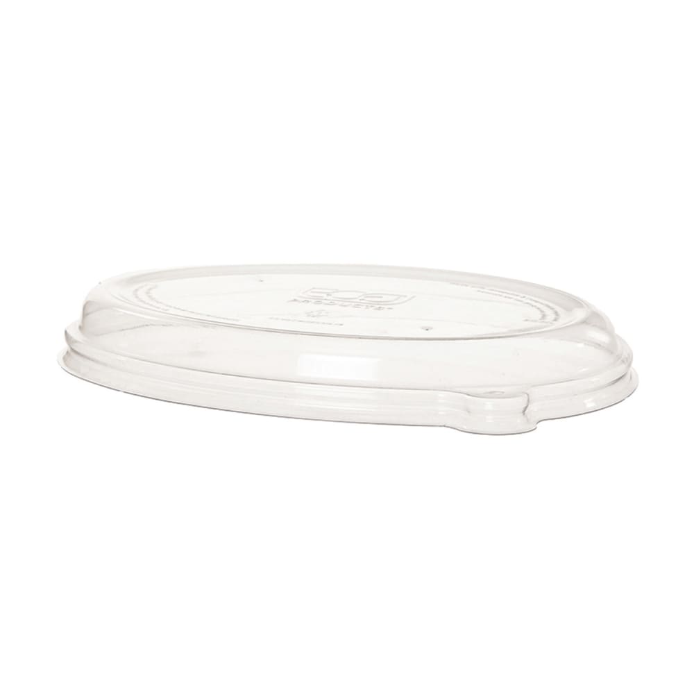 Eco Products WorldView™ Flat Lid for 24, 32, & 48 oz Oval Take-Out Containers - PET, Clear (EP-SCV32LID-R)