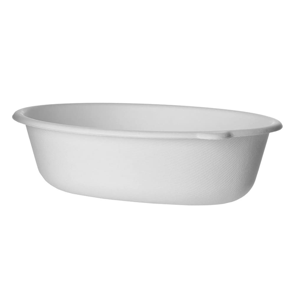 Eco Products 48 oz Oval Vanguard® WorldView™ Take-Out Container - Molded Fiber, White (EP-SCV48NFA)
