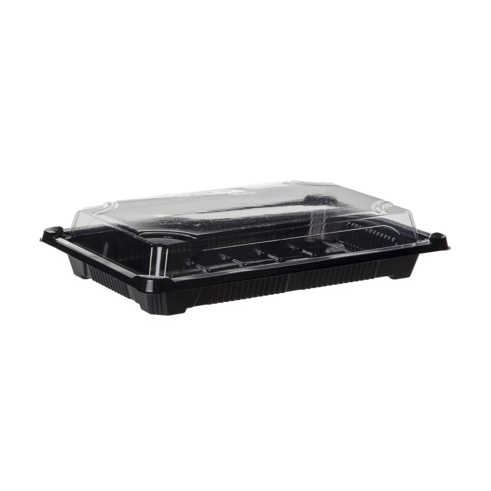 Eco Products Sushi Container - 9" x 6", PLA, Black (EP-SH3-CPK)