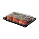 Eco Products Sushi Container - 9" x 6", PLA, Black (EP-SH3-CPK) thumbnail 2