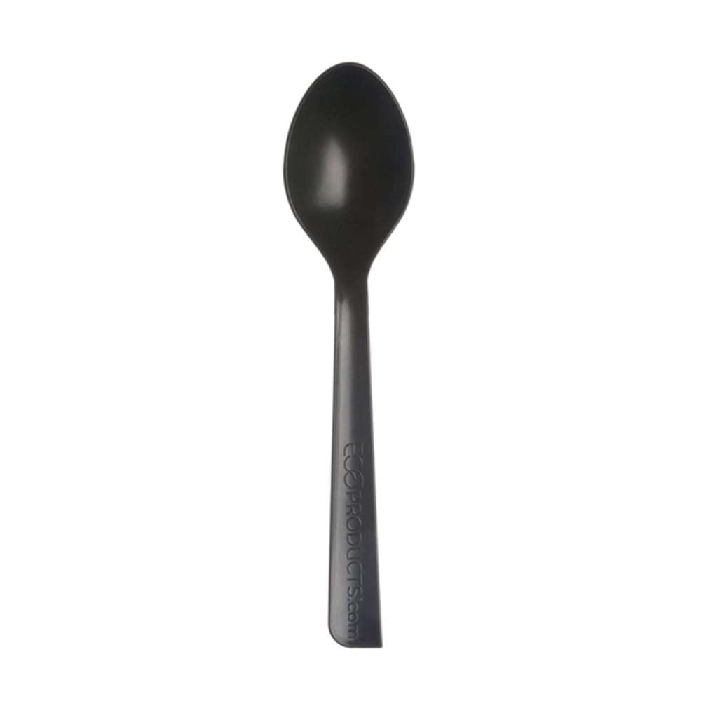 Eco Products 7" Vine™ Disposable Spoon - PLA, Black (ESVSPBK500)
