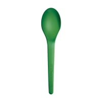 Eco Products 7" Vine™ Disposable Spoon - PLA, Black (ESVSPBK500) thumbnail 2