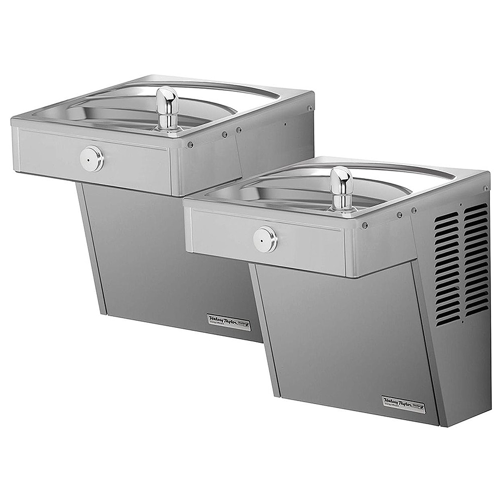 Halsey Taylor 8751080083 Wall Mount Bi Level Drinking Fountain -  Non Filtered, Refrigerated, Stainless