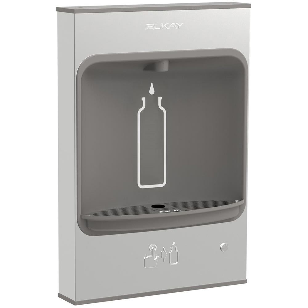 Elkay EMASM Wall Mount Bottle Filling Station w/ Button Activation - Non Refrigerated, Stainless