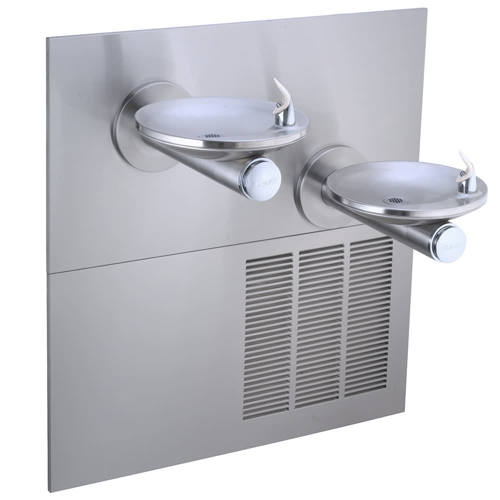 Elkay ERPBM28K Wall Mount Bi Level Drinking Fountain - Non Filtered, Refrigerated, Stainless