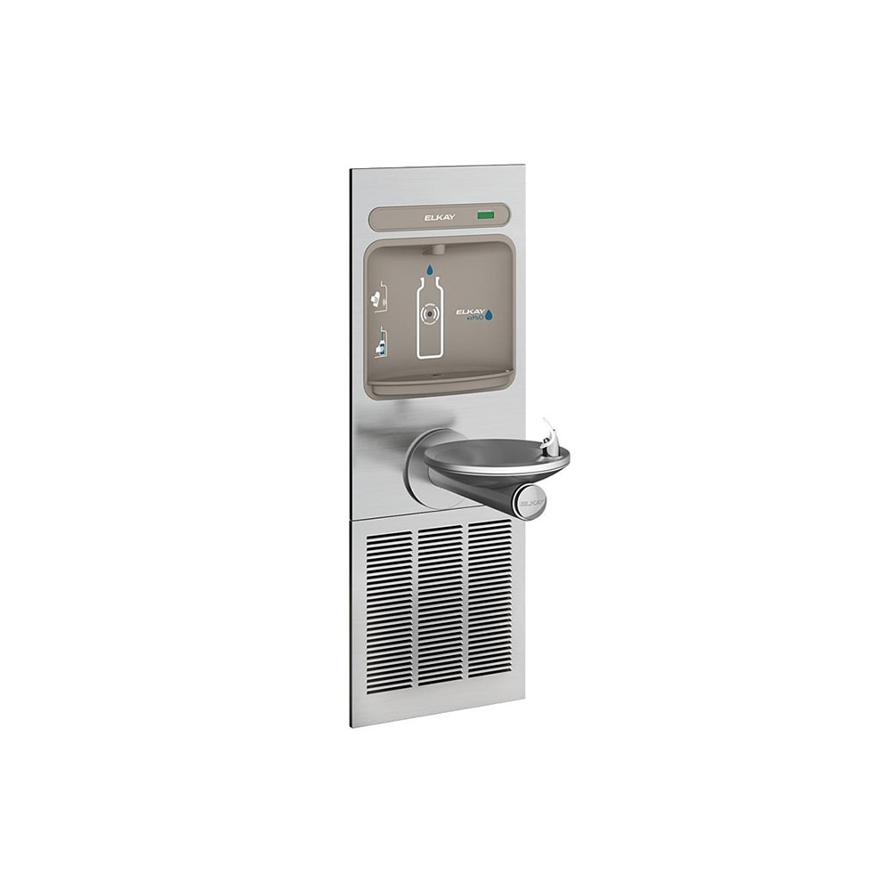 Elkay EZWS-ERPBM8K Wall Mount Bottle Filling Station w/ Drinking Fountain - Refrigerated, Non Filtered