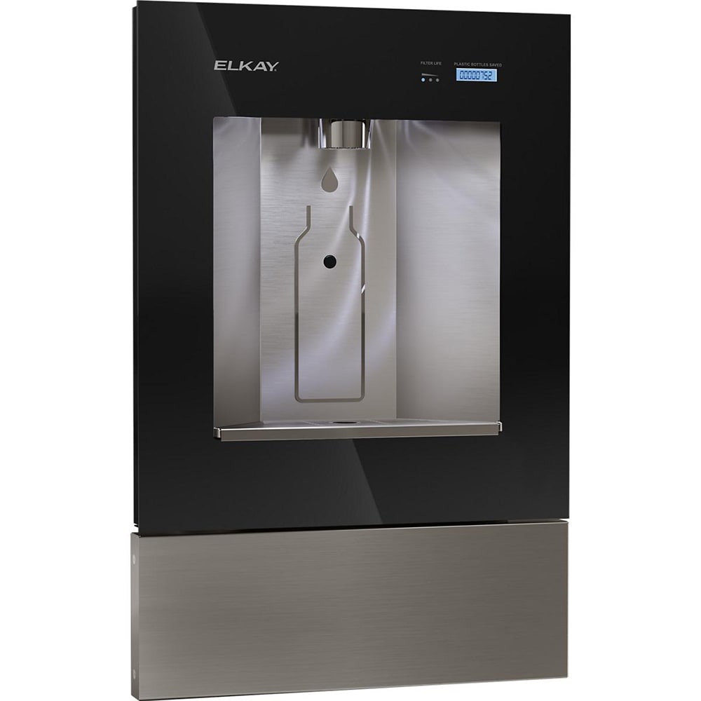 Elkay LBWD00BKC Built In Filtered Water Dispenser - Hands Free, Non Refrigerated, Black/Stainless