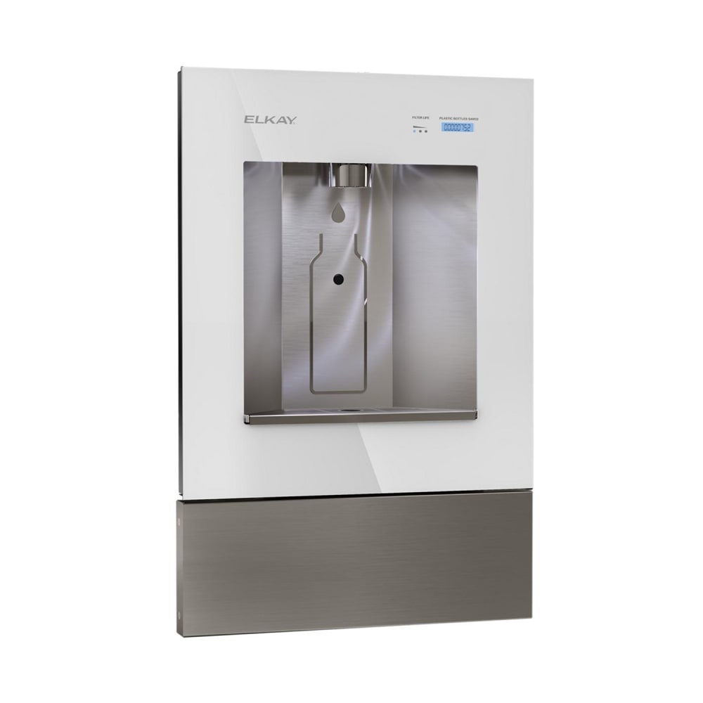 Elkay LBWD00WHC Built In Filtered Water Dispenser - Hands Free, Non Refrigerated, White/Stainless