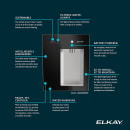 Elkay LBWDM0BKBC Liv EZ Wall Mount Water Bottle Filling Station w/ Push Button - Non-Refrigerated, Filtered thumbnail 4