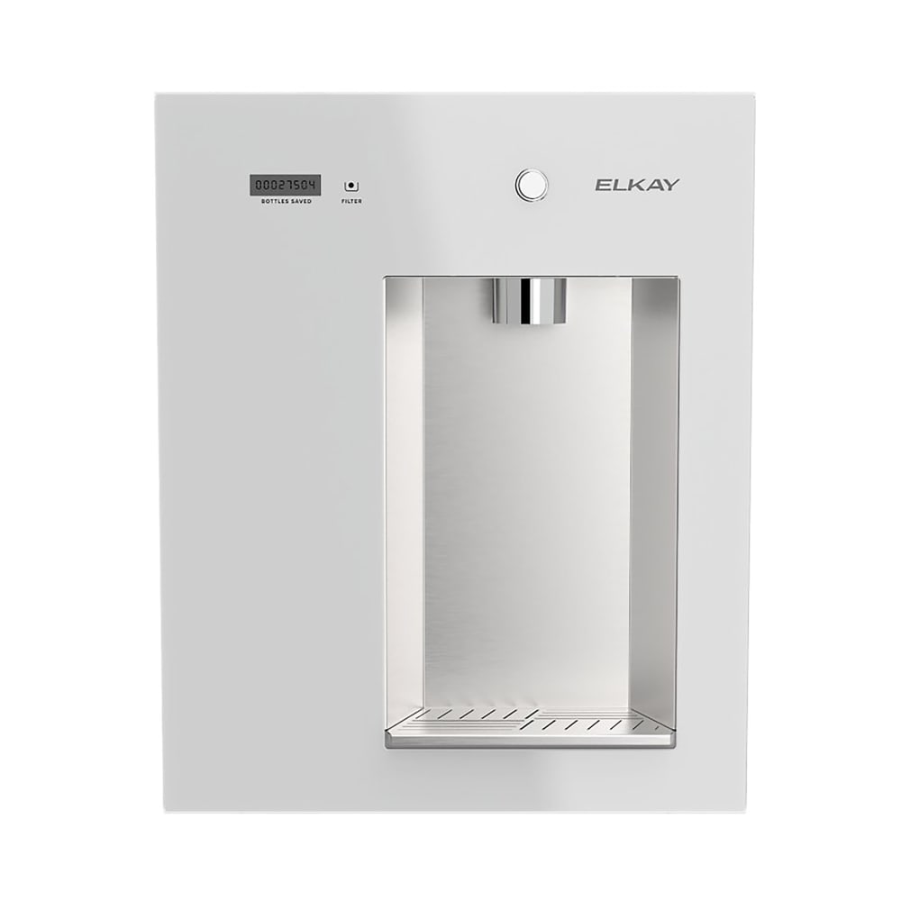 Elkay LBWDM0WHBC Liv EZ Wall Mount Water Bottle Filling Station w/ Push Button - Non-Refrigerated, Filtered