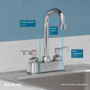 Elkay LK406GN04L2 Deck Mount Faucet w/ 4" Gooseneck Swing Spout & 2" Lever Handles - 4" Centers thumbnail 3