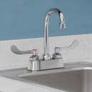 Elkay LK406GN04T4 Deck Mount Faucet w/ 4" Gooseneck Swing Spout & 4" Wrist Blade Handles - 4" Centers thumbnail 2