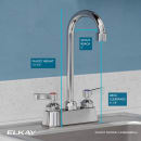 Elkay LK406GN05L2 Deck Mount Faucet w/ 5" Gooseneck Swing Spout & 2" Lever Handles - 4" Centers thumbnail 3