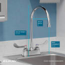 Elkay LK406GN08T4 Deck Mount Faucet w/ 8" Gooseneck Swing Spout & 4" Wrist Blade Handles - 4" Centers thumbnail 3