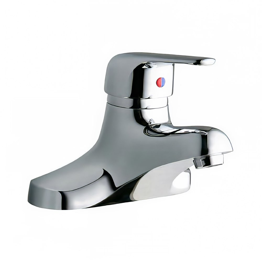 Elkay LK422L4 Deck Mount Lavatory Faucet w/ 4 3/4" Spout & 4" Wristblade Handles - 4" Centers, Chrome Plated