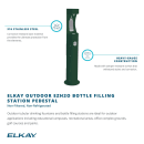 Elkay LK4400BFEVG Outdoor Hydroboost Bottle Filling Station - 14"W x 14"D x 64"H, Non Refrigerated, Evergreen thumbnail 2
