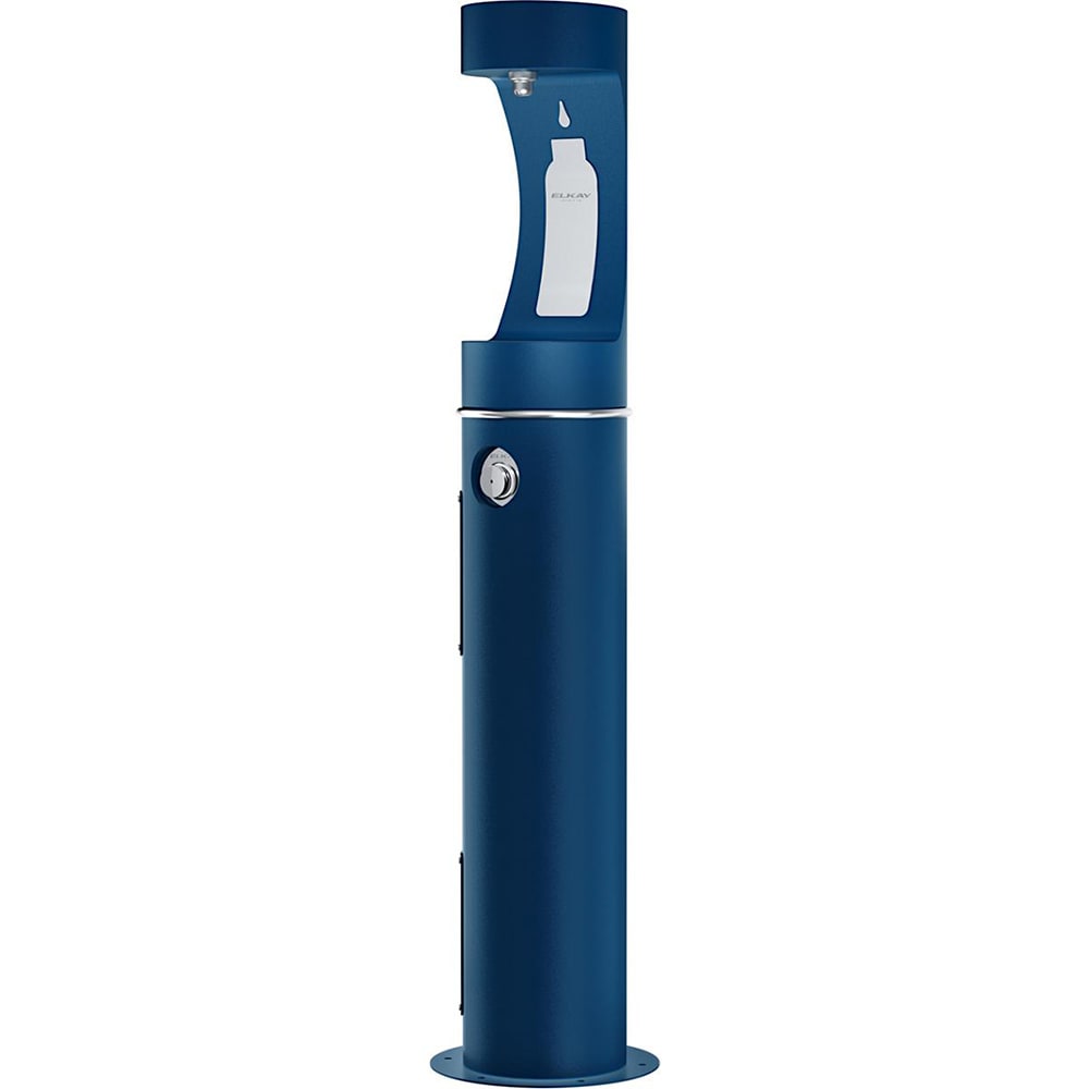 Elkay LK4400BFFRKBLU Outdoor HydroBoost Bottle Filling Station - 14"W x 14"D x 64"H, Non Refrigerated, Blue