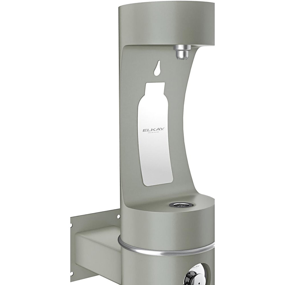 Elkay LK4405BFGRY Outdoor Wall Mount Bottle Filling Station - 10"W x 19 1/8"D x 32"H, Gray