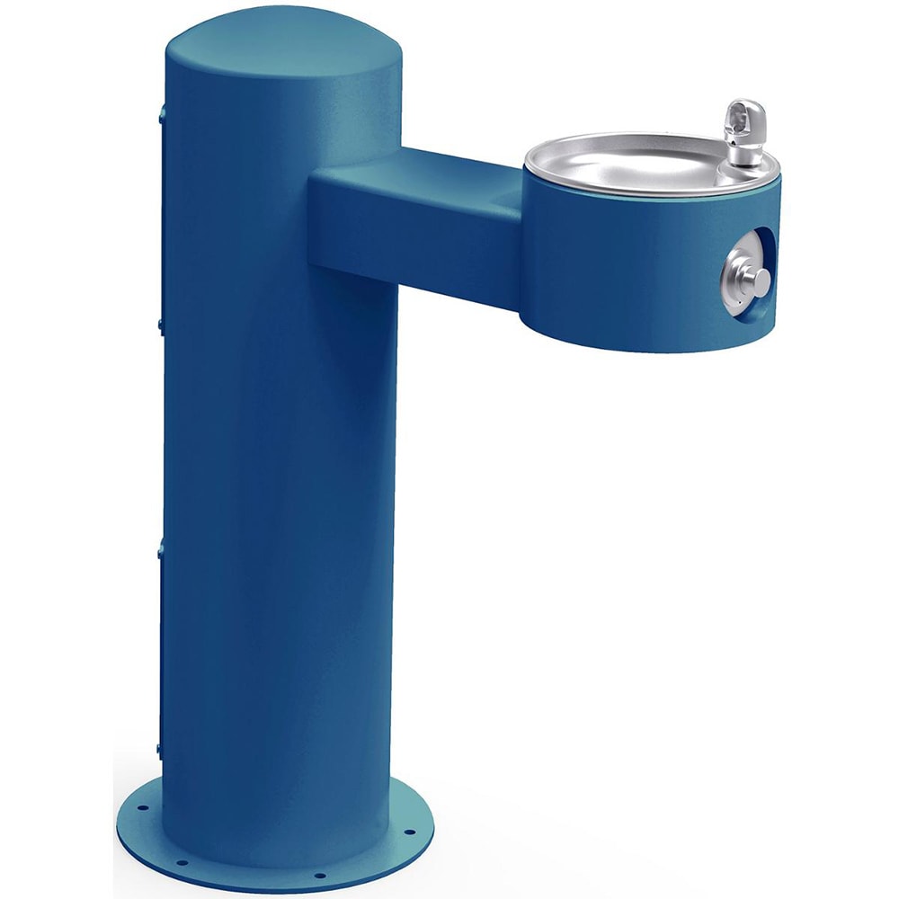 Elkay LK4410FRKBLU Outdoor Pedestal Drinking Fountain - 14"W x 31"D x 36 5/8"H, Non Refrigerated, Blue
