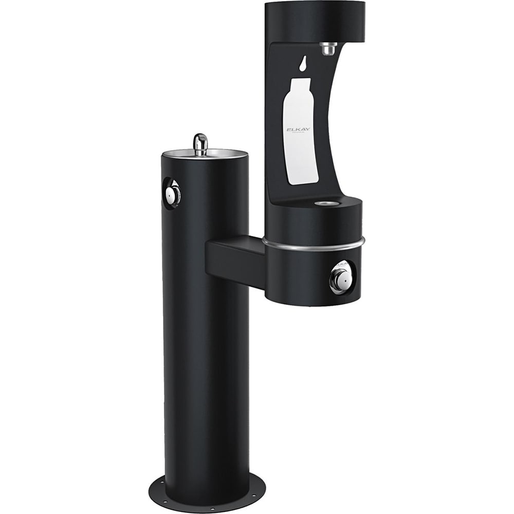 Elkay LK4420BF1LBLK Outdoor Bottle Filling Station & Drinking Fountain - Non Refrigerated, Black