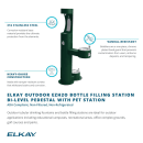 Elkay LK4420BF1UDBEVG Outdoor Bottle Filling Station w/ Drinking & Pet Fountain - Non Refrigerated, Evergreen thumbnail 2