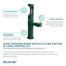 Elkay LK4420BF1UFRKEVG Outdoor Bottle Filling Station & Drinking Fountain - Non Refrigerated, Evergreen thumbnail 2