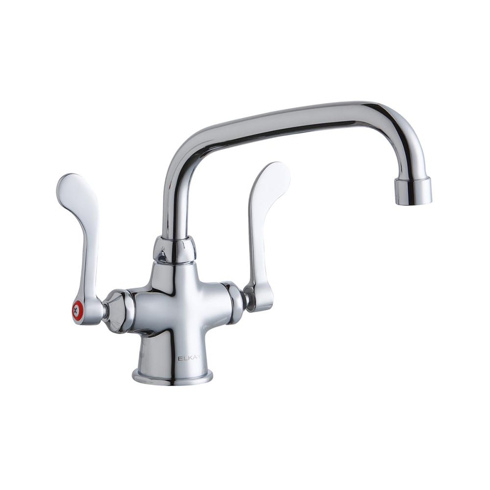 Elkay LK500AT08T4 Deck Mount Double Pantry Faucet w/ 8" Swing Spout & 4" Wrist Blade Handles