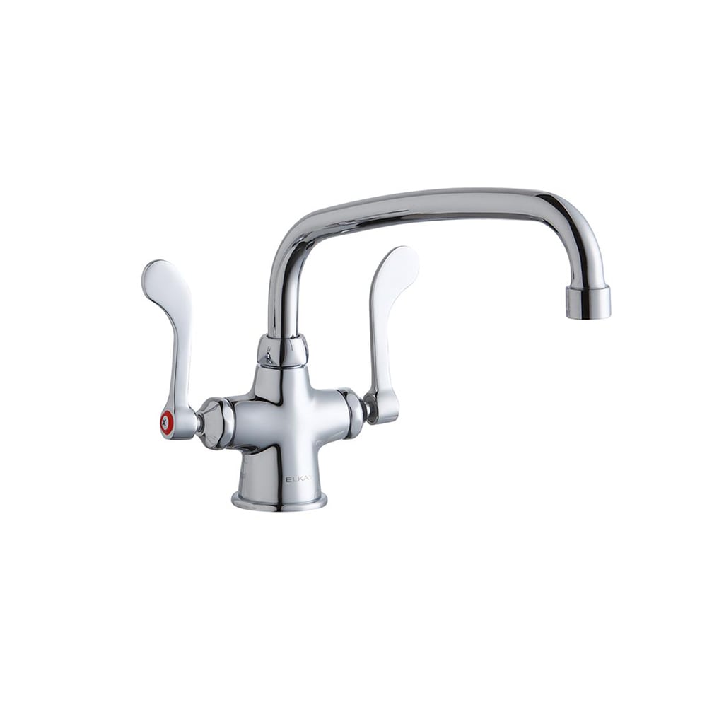 Elkay LK500AT10T4 Deck Mount Double Pantry Faucet w/ 10" Swing Spout & 4" Wrist Blade Handles