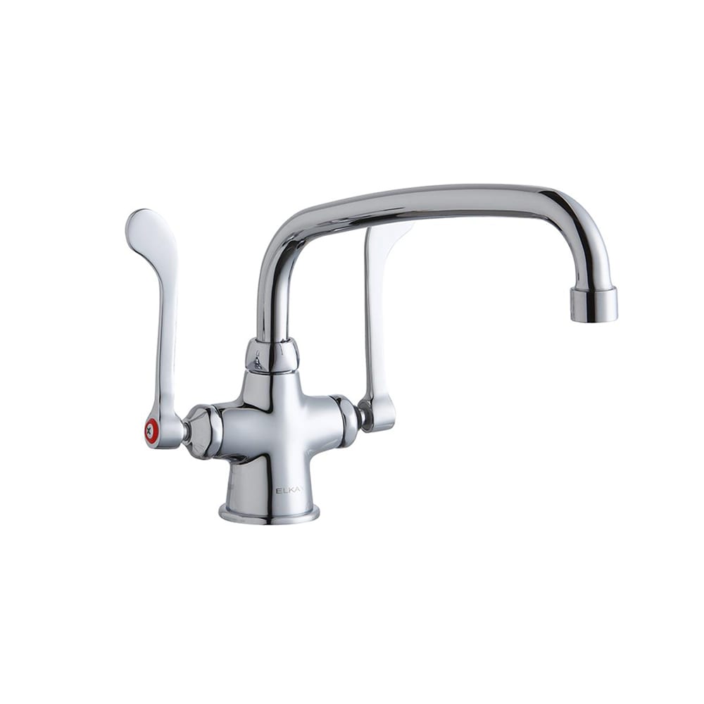 Elkay LK500AT10T6 Deck Mount Double Pantry Faucet w/ 10" Swing Spout & 4" Wrist Blade Handles