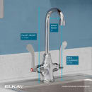 Elkay LK500GN04T4 Deck Mount Double Pantry Faucet w/ 4" Gooseneck Swing Spout & 4" Wrist Blade Handles thumbnail 3