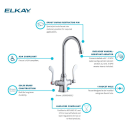 Elkay LK500GN05L2 Deck Mount Double Pantry Faucet w/ 5" Gooseneck Swing Spout & 2" Lever Handles thumbnail 4