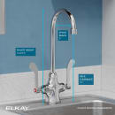 Elkay LK500GN05T4 Deck Mount Double Pantry Faucet w/ 5" Gooseneck Swing Spout & 4" Wrist Blade Handles thumbnail 3