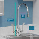 Elkay LK500GN08T4 Deck Mount Double Pantry Faucet w/ 8" Gooseneck Swing Spout & 4" Wrist Blade Handles thumbnail 3