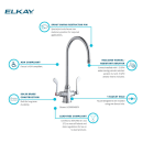 Elkay LK500GN08T4 Deck Mount Double Pantry Faucet w/ 8" Gooseneck Swing Spout & 4" Wrist Blade Handles thumbnail 4