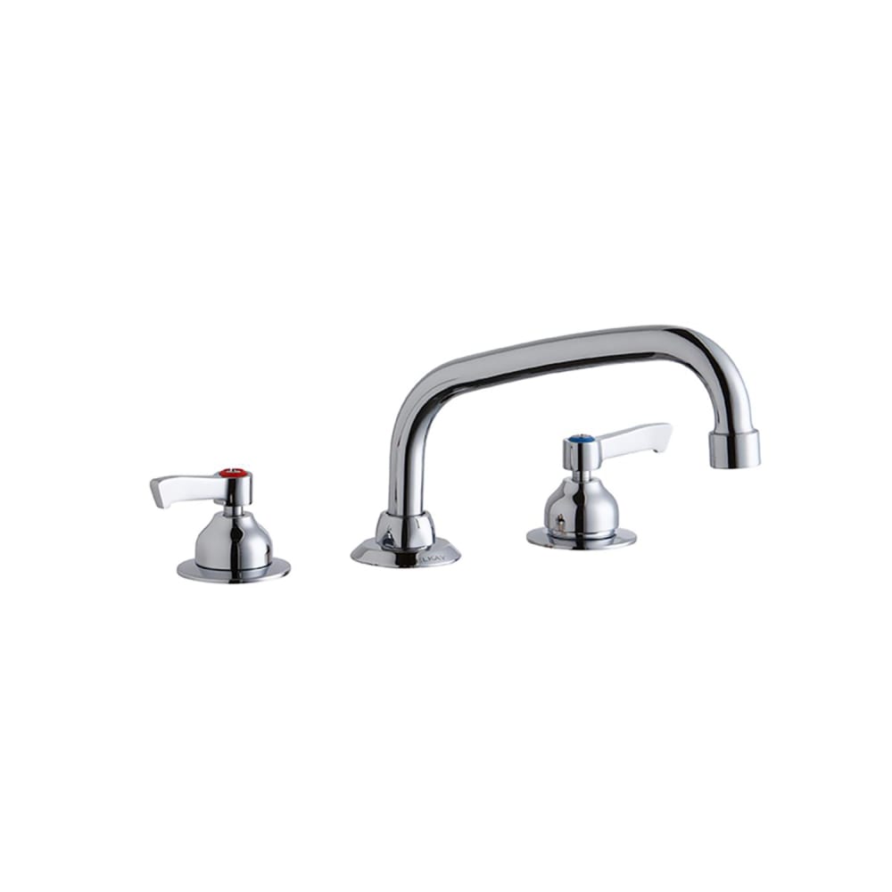Elkay LK800AT08L2 Deck Mount Faucet w/ 8" Arch Tube Spout & 2" Lever Handles - 8" Centers