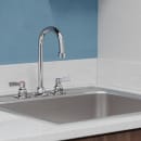 Elkay LK800GN05L2 Deck Mount Faucet w/ 5" Gooseneck Spout & 2" Wrist Blade Handles - 8" Centers thumbnail 2