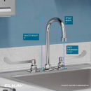 Elkay LK800GN05T6 Deck Mount Faucet w/ 5" Gooseneck Spout & 6" Wrist Blade Handles - 8" Centers thumbnail 3