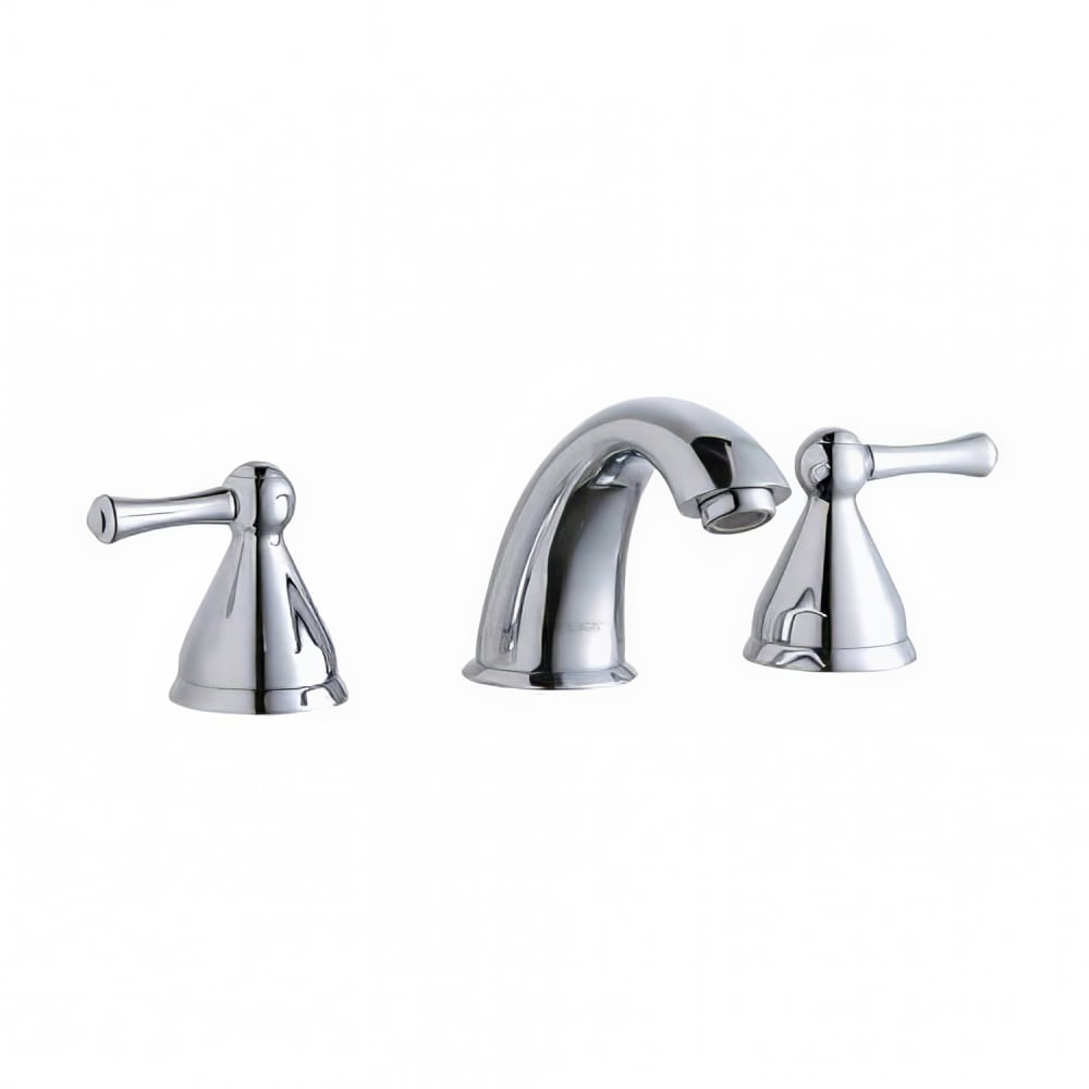 Elkay LK804F Deck Mount Lavatory Faucet w/ 5 3/8" Spout & Lever Handles - 8" Centers, Chrome Plated