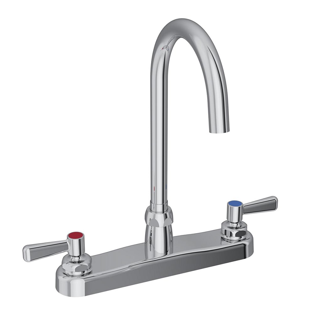 Elkay LK810GN05L2 Deck Mount Faucet w/ 5" Gooseneck Spout & 2" Lever Handles - 8" Centers