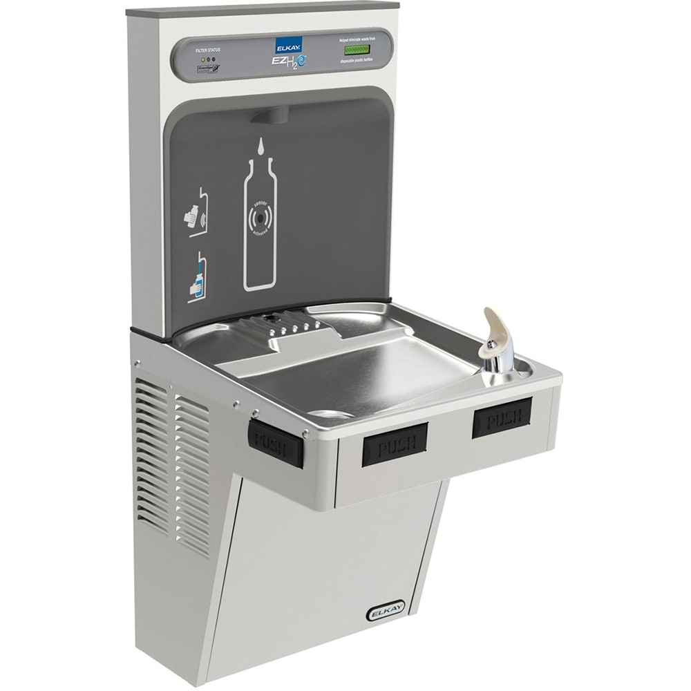 Elkay LMABFDWSSK Wall Mount Drinking Fountain w/ Bottle Filler - Non Refrigerated, Filtered