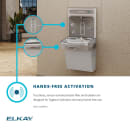 Elkay LZO8WSLK Wall Mount Drinking Fountain w/ Bottle Filler - Filtered, Refrigerated, Light Gray thumbnail 4