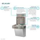 Elkay LZO8WSSK Wall Mount Drinking Fountain w/ Bottle Filler - Filtered, Refrigerated, Stainless thumbnail 3