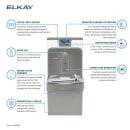 Elkay LZS8WSLP Wall Mount Drinking Fountain w/ Bottle Filler - Filtered, Refrigerated, Light Gray thumbnail 3