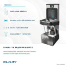 Elkay LZS8WSSP Wall Mount Drinking Fountain w/ Bottle Filler - Filtered, Refrigerated, Stainless thumbnail 5