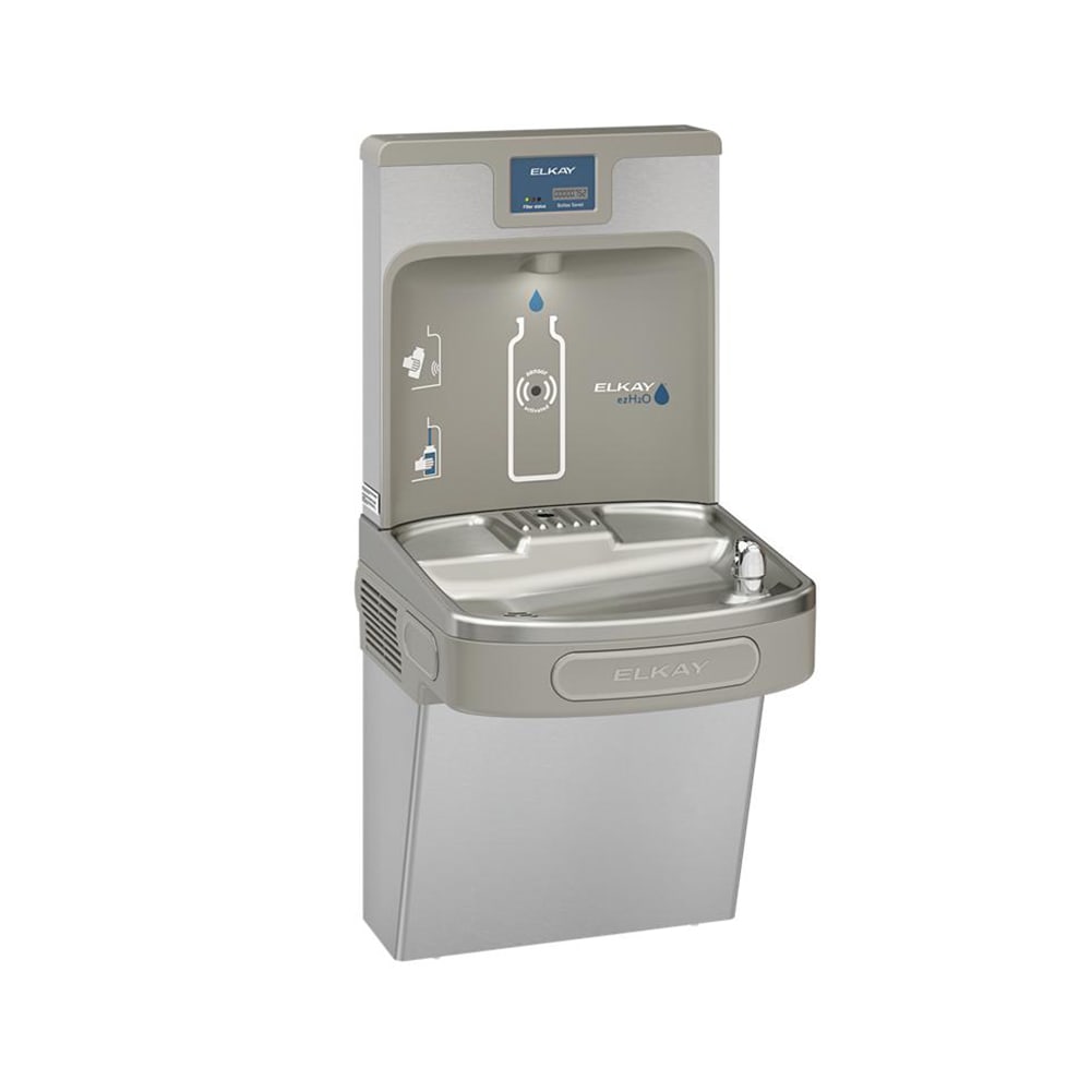 Elkay LZS8WSVRSK Wall Mount Drinking Fountain w/ Bottle Filler - Refrigerated, Filtered
