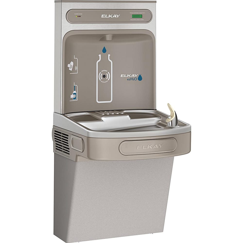 Elkay LZSDWSLK Wall Mount Drinking Fountain w/ Bottle Filler - Non Refrigerated, Filtered