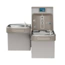 Elkay LZSTL8WSLK Wall Mount Bi Level Drinking Fountain w/ Bottle Filler - Filtered, Refrigerated, Light Gray thumbnail 2