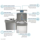Elkay LZSTL8WSSP Wall Mount Bi Level Drinking Fountain w/ Bottle Filler - Filtered, Refrigerated, Stainless thumbnail 4